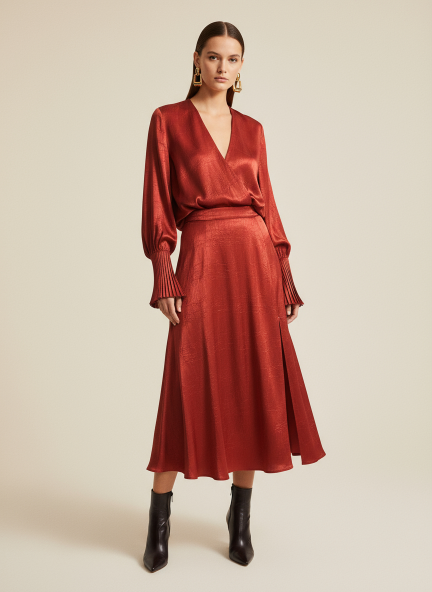 Applications – Crinkled Shiny Polyester Woven Fabric, Textured Fabric For Women Dress