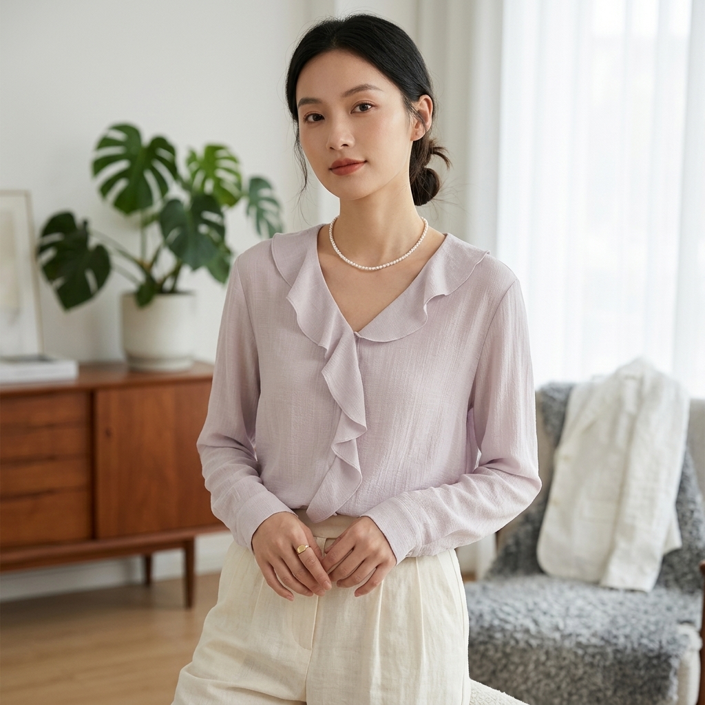 Woven Shirt Fabric – Acetate Polyester Woven Fabric for Women Shirts & Blouses, Spring Summer Popular Style