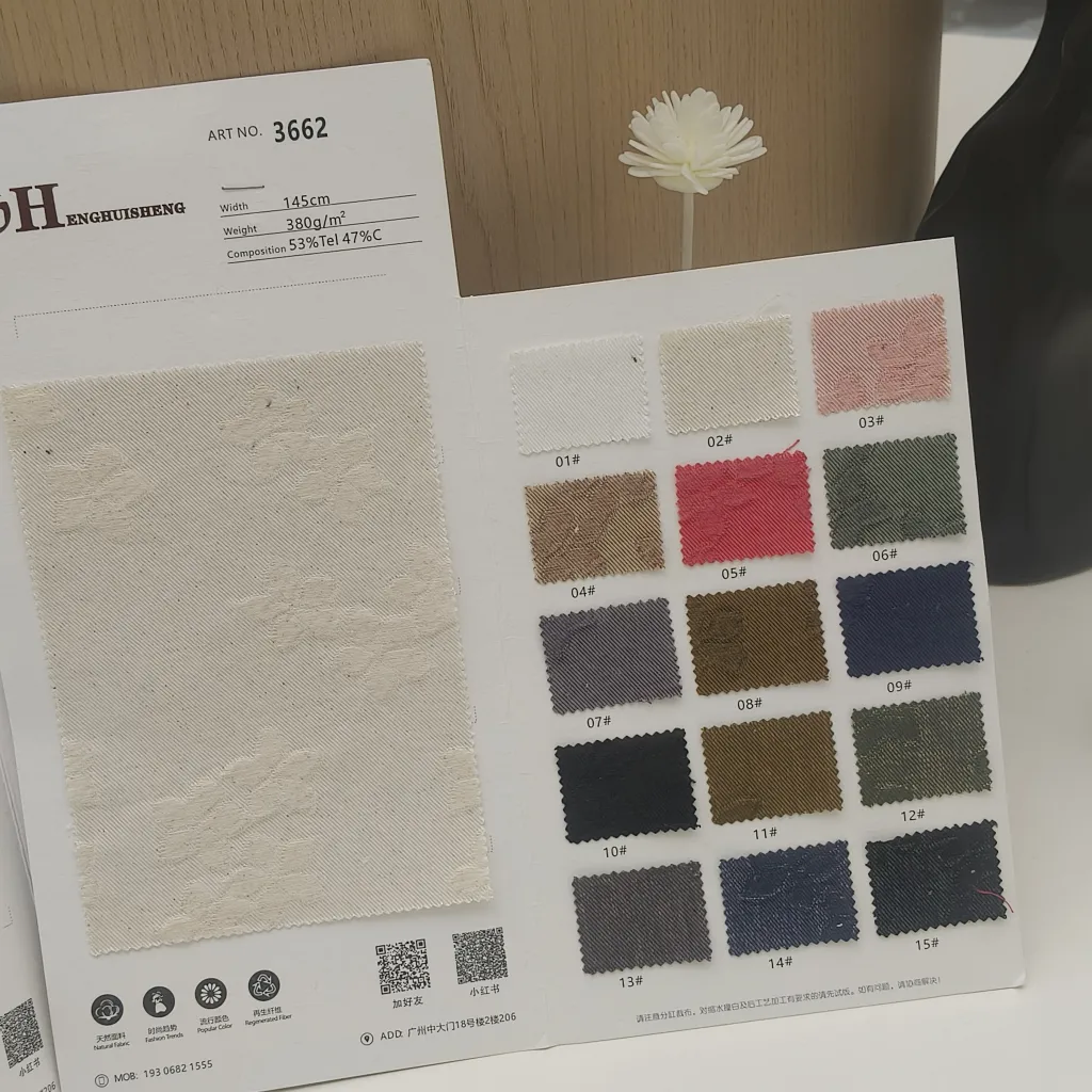 Color Options – Textured Tel Cotton Jacquard Fabric for New Style Women Apparel