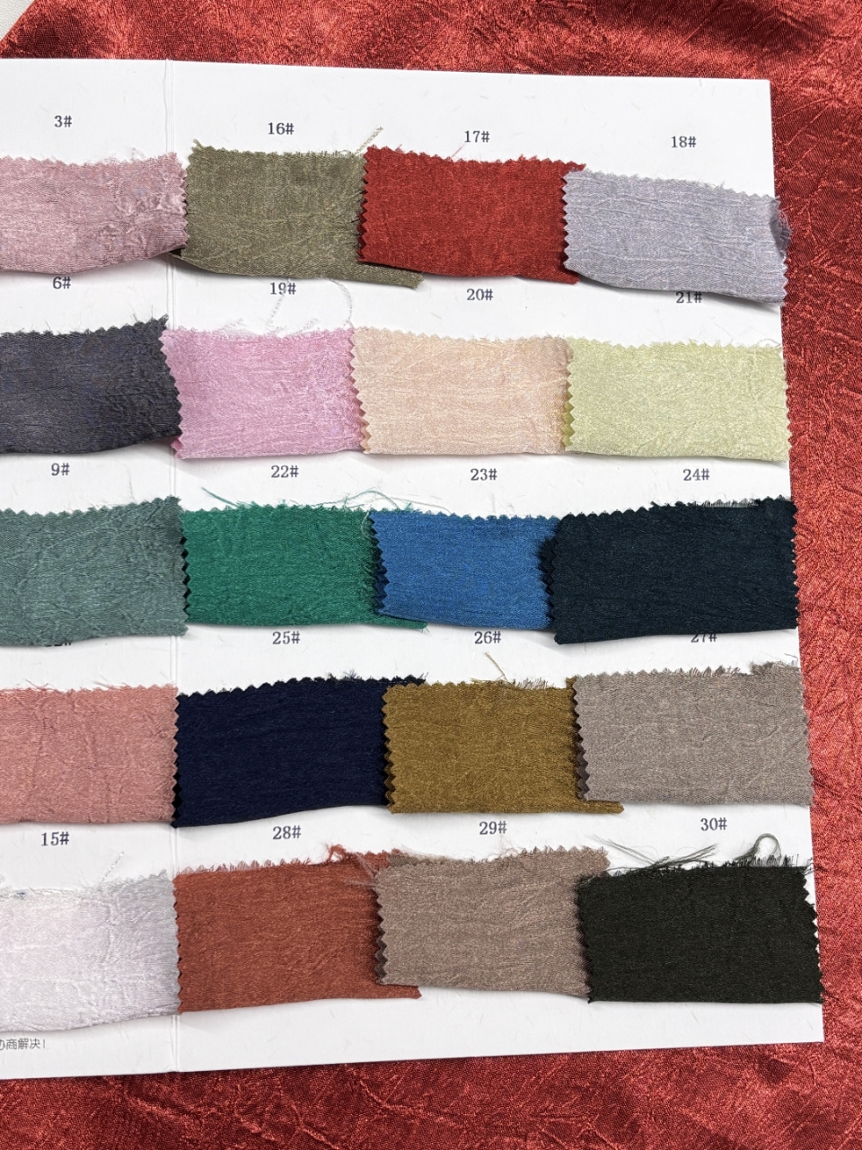 Color Options – Crinkled Shiny Polyester Woven Fabric, Textured Fabric For Women Dress