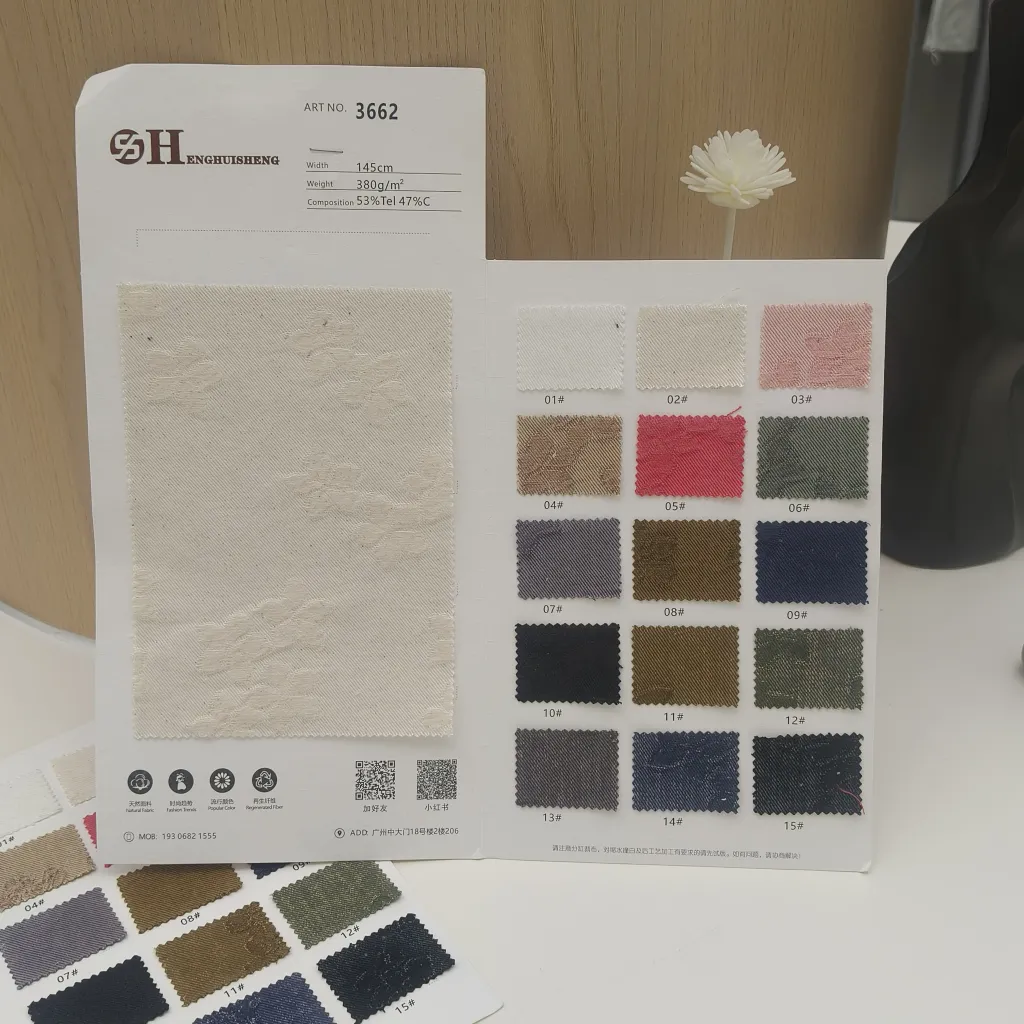 Color Options – Textured Tel Cotton Jacquard Fabric for New Style Women Apparel